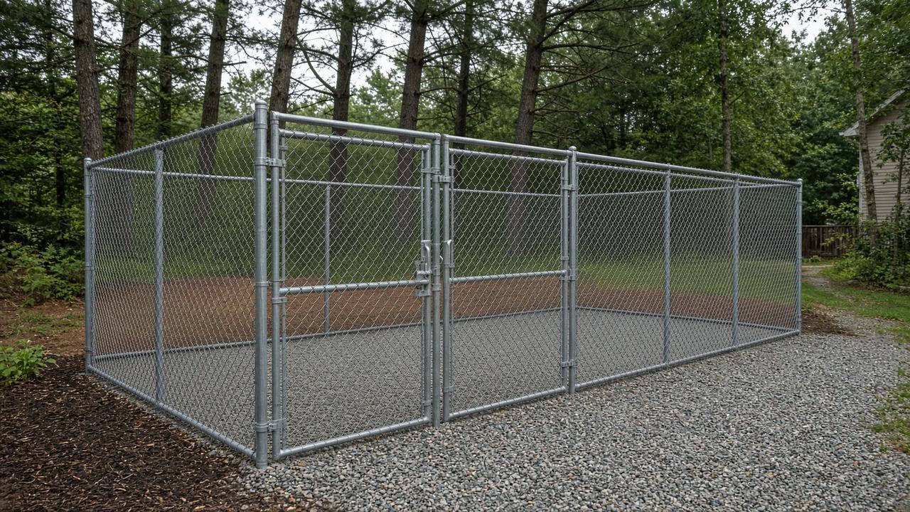 Dog kennel fencing