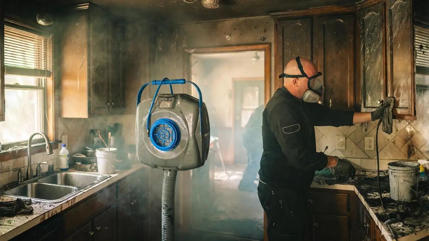 Fire and smoke damage restoration in a Northern Michigan home